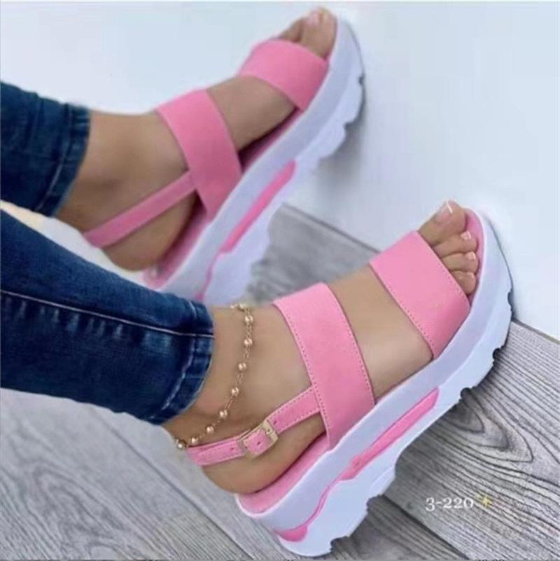 Damen Wedge-Sandalen mit modischem Riemen-Design und anatomisch geformtem Fußbett R&B