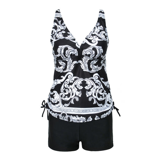 Damen Sportlicher Badeanzug mit dekorativem Oberteil R&B