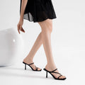 Damen elegante High Heel Sandalen mit filigranen Riemchen R&B