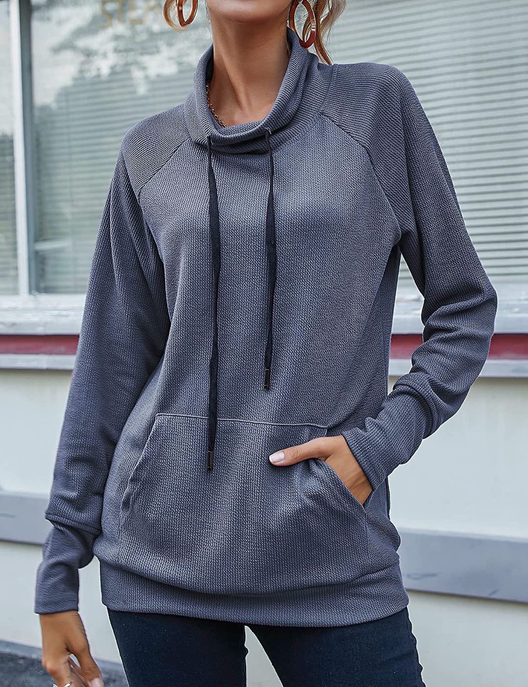 Damen modischer Kapuzensweater mit praktischen Taschen und ergonomischem Schnitt R&B