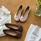 Damen Ballerinas mit modischem Schleifen-Detail und hochwertiger Oberflächenstruktur R&B