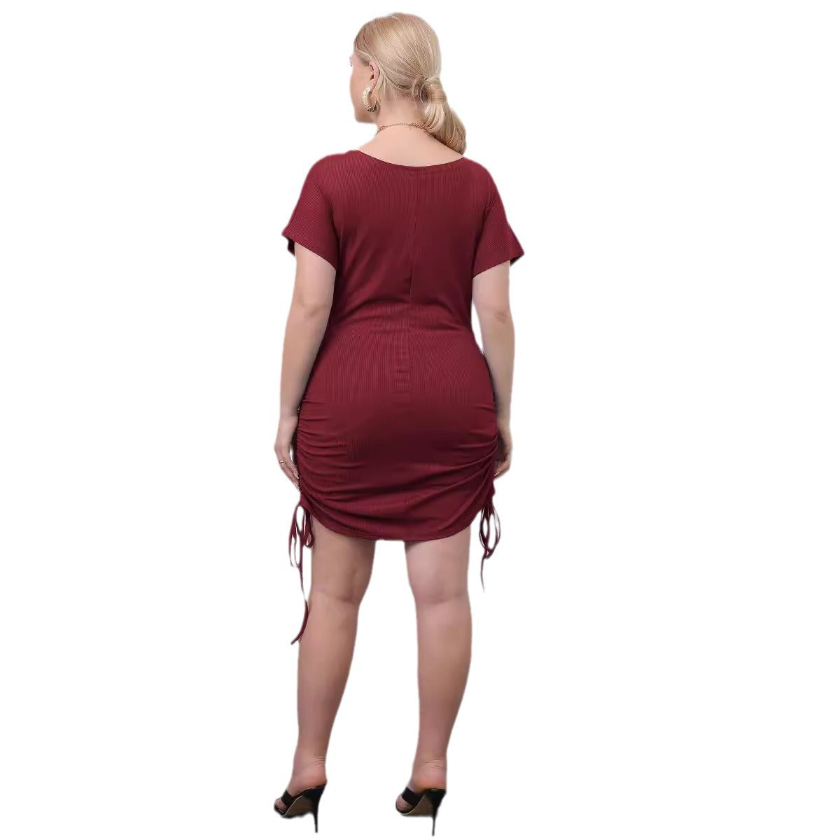 Damen figurbetontes Minikleid mit verstellbaren Seiten R&B