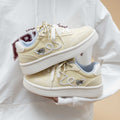 Damen Komfortable Freizeitsneaker mit modischem Stickereidesign