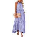 Damen Maxikleid mit voluminösem Rock R&B