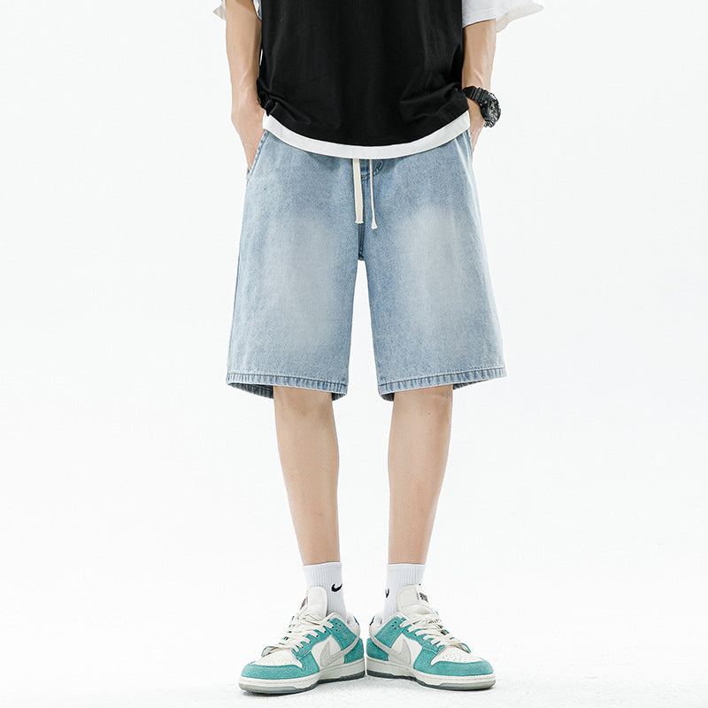 Herren Denim-Shorts mit lässigem Farbverlauf R&B