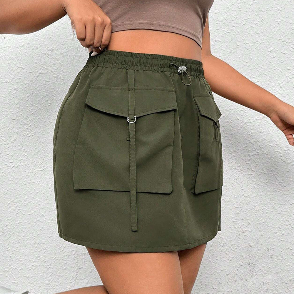 Damen Minirock mit praktischen Taschen und verstellbarem Taillenbund R&B