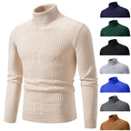 Herren eleganter Rollkragenpullover mit strukturiertem Design R&B