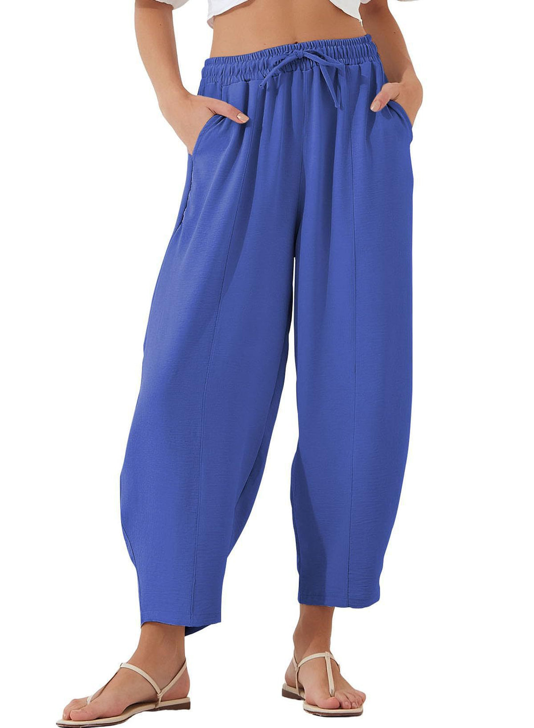 Damen Lockerer Fit Leichte Hosen R&B