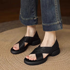 Damen Moderne Komfortsandalen mit Klettverschluss