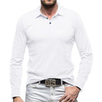 Herren Langarm Poloshirt mit modernem Schnitt R&B