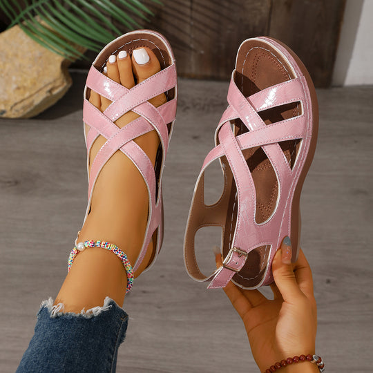 Damen komfortable und modische Sandalen mit verstellbarem Riemendesign R&B