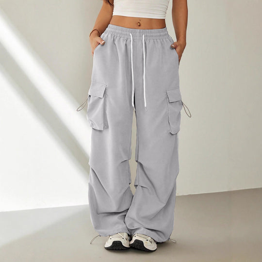 Damen Cargo-Hose mit seitlichen Taschen und elastischem Bund R&B
