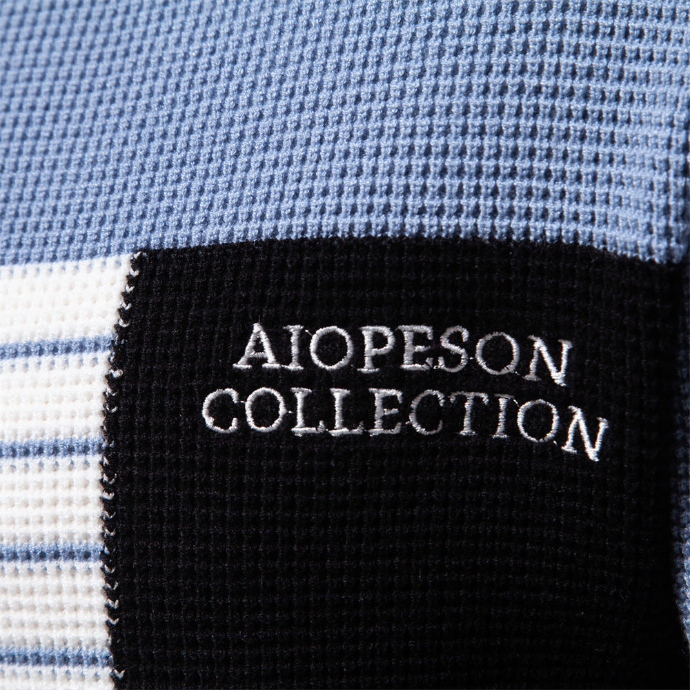 Herren Pullover mit modernem Strukturdesign und auffälligen Farbdetails