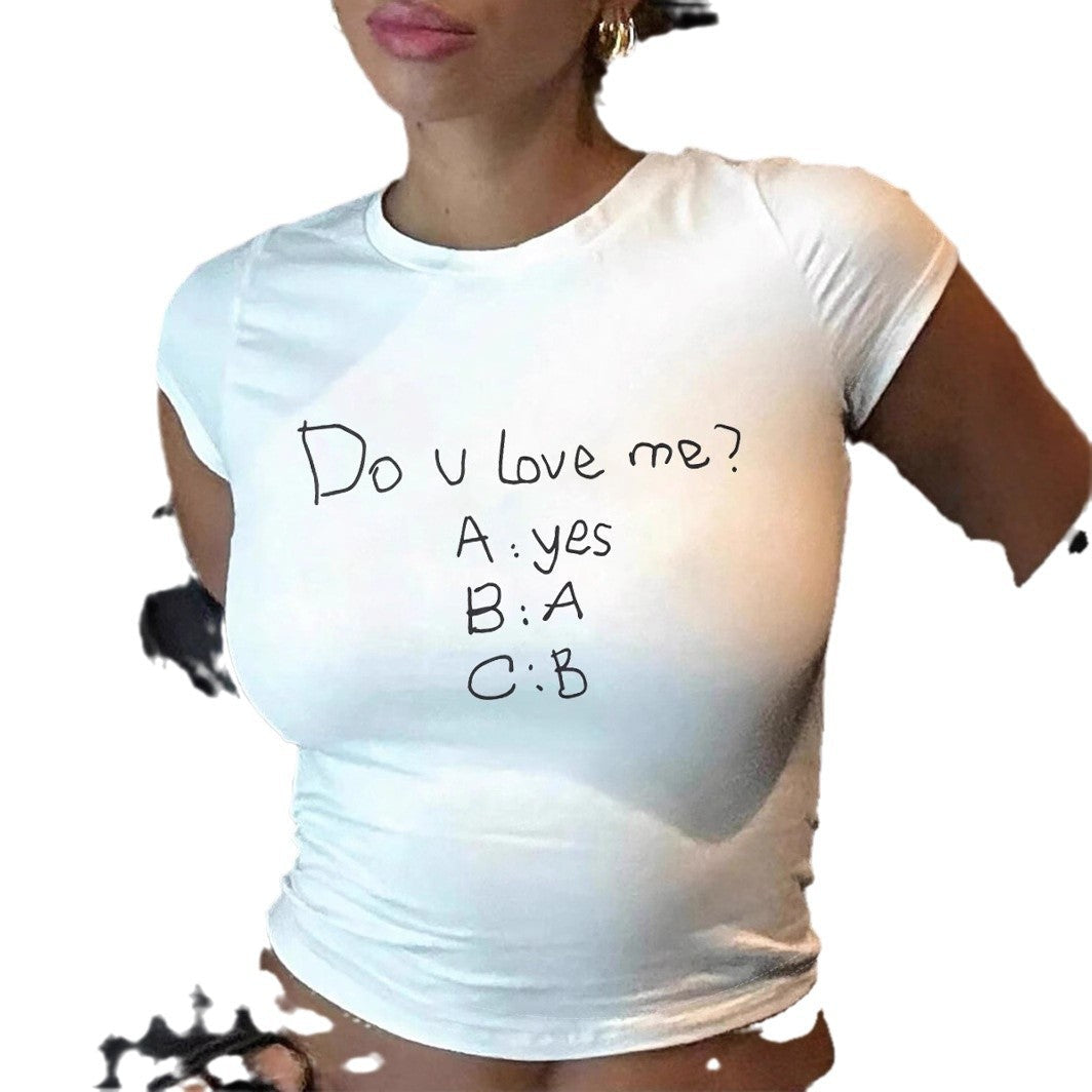 Damen Funktions T-Shirt mit kreativem Schriftzug R&B
