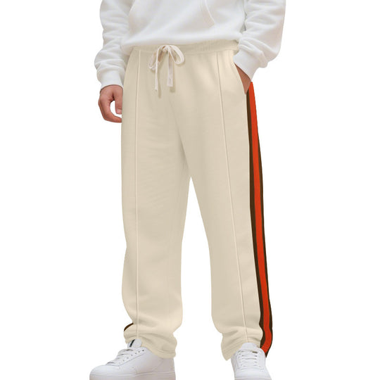 Herren Freizeitliche Sporthose im urbanen Stil mit kontrastierenden Streifen R&B