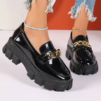 Damen Chunky Loafers mit modischer Kettenapplikation R&B