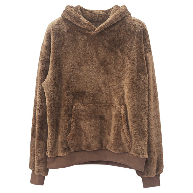 Damen Kuscheliger Hoodie mit hohem Kragen R&B