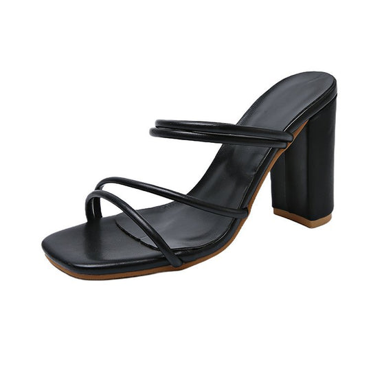 Damen Mode Sandaletten mit eleganten Riemen und blockiertem Absatz R&B