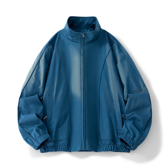 Damen hochschneiderte Übergangsjacke mit elastischem Bund und praktischen Taschen R&B