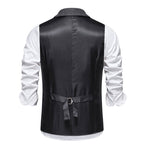 Herren elegante Weste mit modernem Hahnentritt-Muster