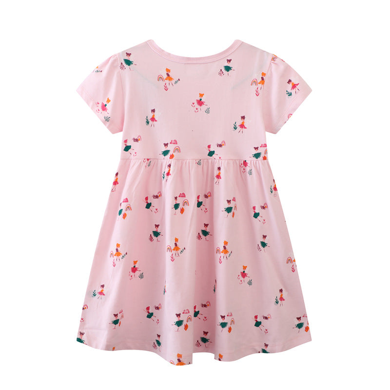 Mädchen Sommerkleid mit buntem Motiv R&B