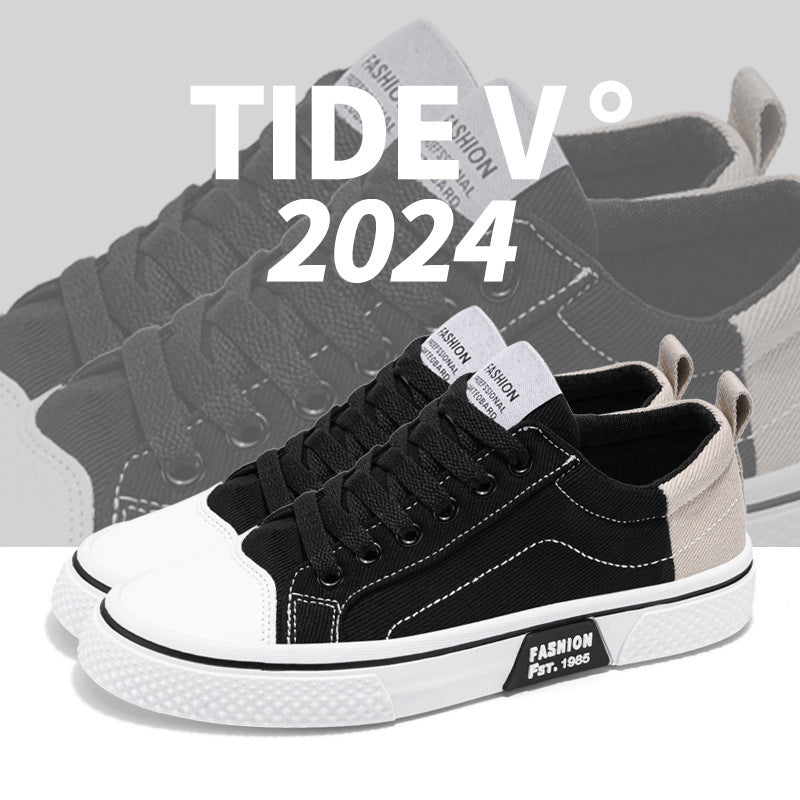 Damen Modische Sneakers mit kombiniertem Obermaterial