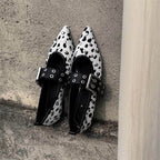 Damen elegante spitze Riemchenballerinas mit Nieten R&B