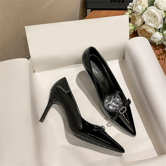 Damen elegante High Heel Pumps mit zartem Schleifendetail R&B