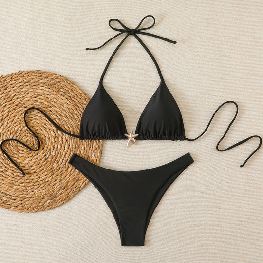 Damen Triangel-Bikini mit modischem Stern-Detail R&B