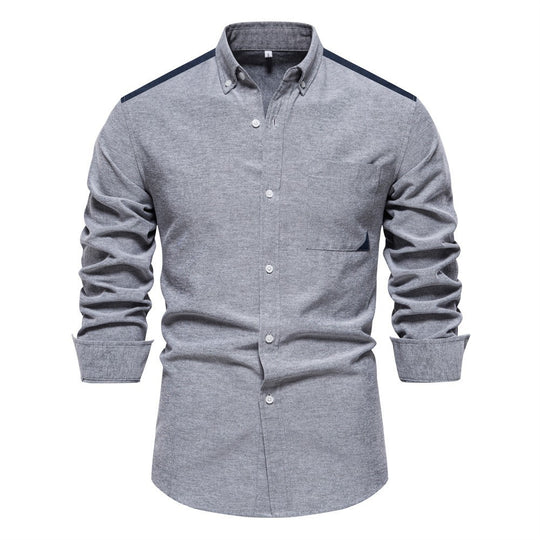 Herren Baumwollhemd mit modernem Schnitt und praktischem Brusttasche R&B