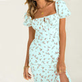 Damen Blumenmuster Kleid R&B