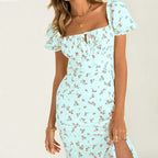 Damen Blumenmuster Kleid R&B