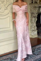 Damen Hochgeschlossenes Abendkleid mit tailliertem Schnitt und Volant