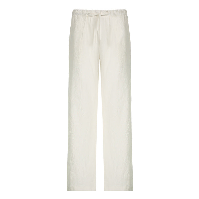 Damen weite Sommerhose mit verstellbarem Bund und praktischen Seitentaschen R&B