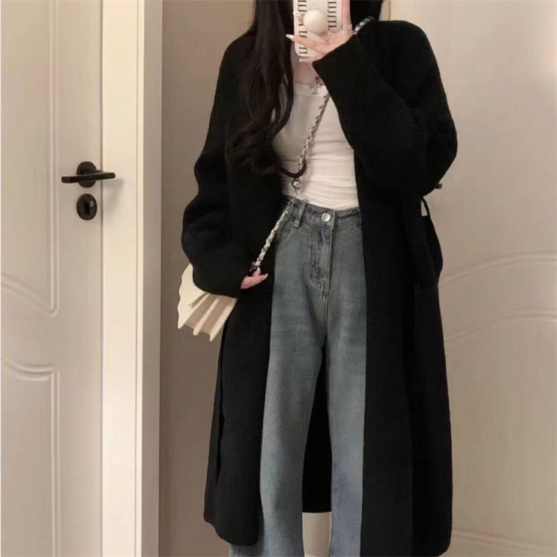 Damen Gemütliche Strickjacke mit oversized Schnitt und sanften Puffärmeln R&B