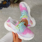 Damen Sportliche Sneaker mit floralem Muster und atmungsaktivem Obermaterial R&B