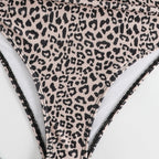 Damen One-Shoulder Badeanzug mit stylischem Animal-Print und femininen Raffungen R&B