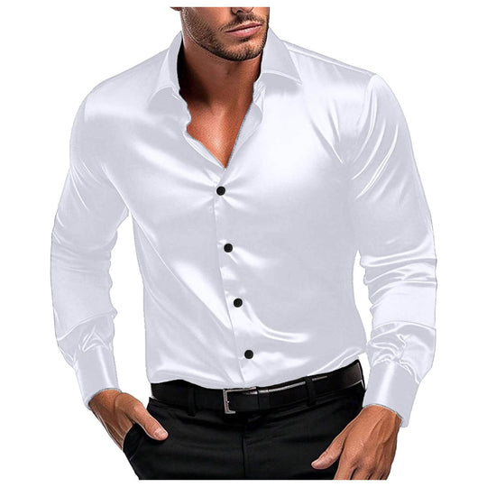 Herren Elegantes Langarmhemd aus feinem Stoff R&B