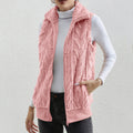 Damen kuschelige Fleecejacke mit Stehkragen und praktischen Taschen R&B