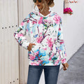 Damen Kapuzenpullover mit blühendem Blumenmuster und gemütlichem Schnitt R&B