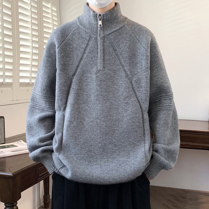 Damen Kapuzenpullover mit hohem Kragen und praktischem Reißverschluss R&B