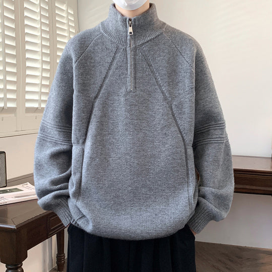 Damen Kapuzenpullover mit hohem Kragen und praktischem Reißverschluss R&B