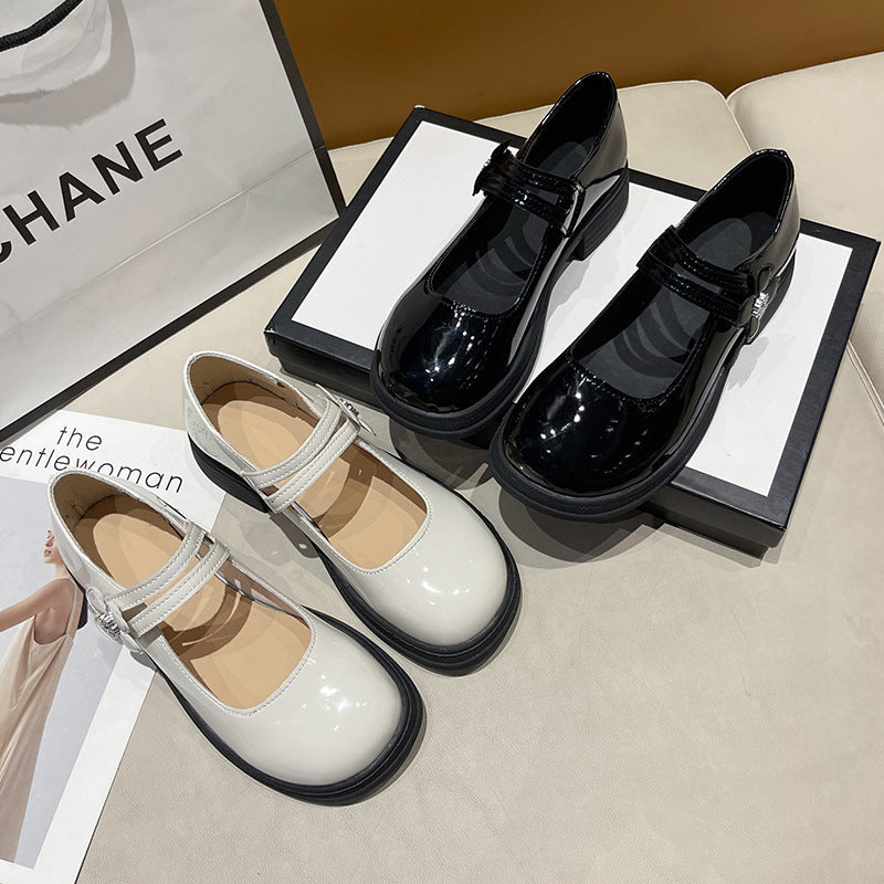 Damen Ballerina-Schuhe mit floralem Dekor und komfortablem Riemchen EB