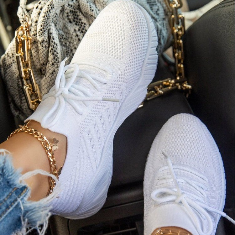 Damen Atmungsaktive Sportschuhe mit elastischem Obermaterial und rutschfester Sohle R&B