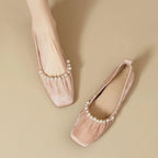 Damen elegante Ballerinas mit perlverziertem Design und komfortablem Fußbett R&B