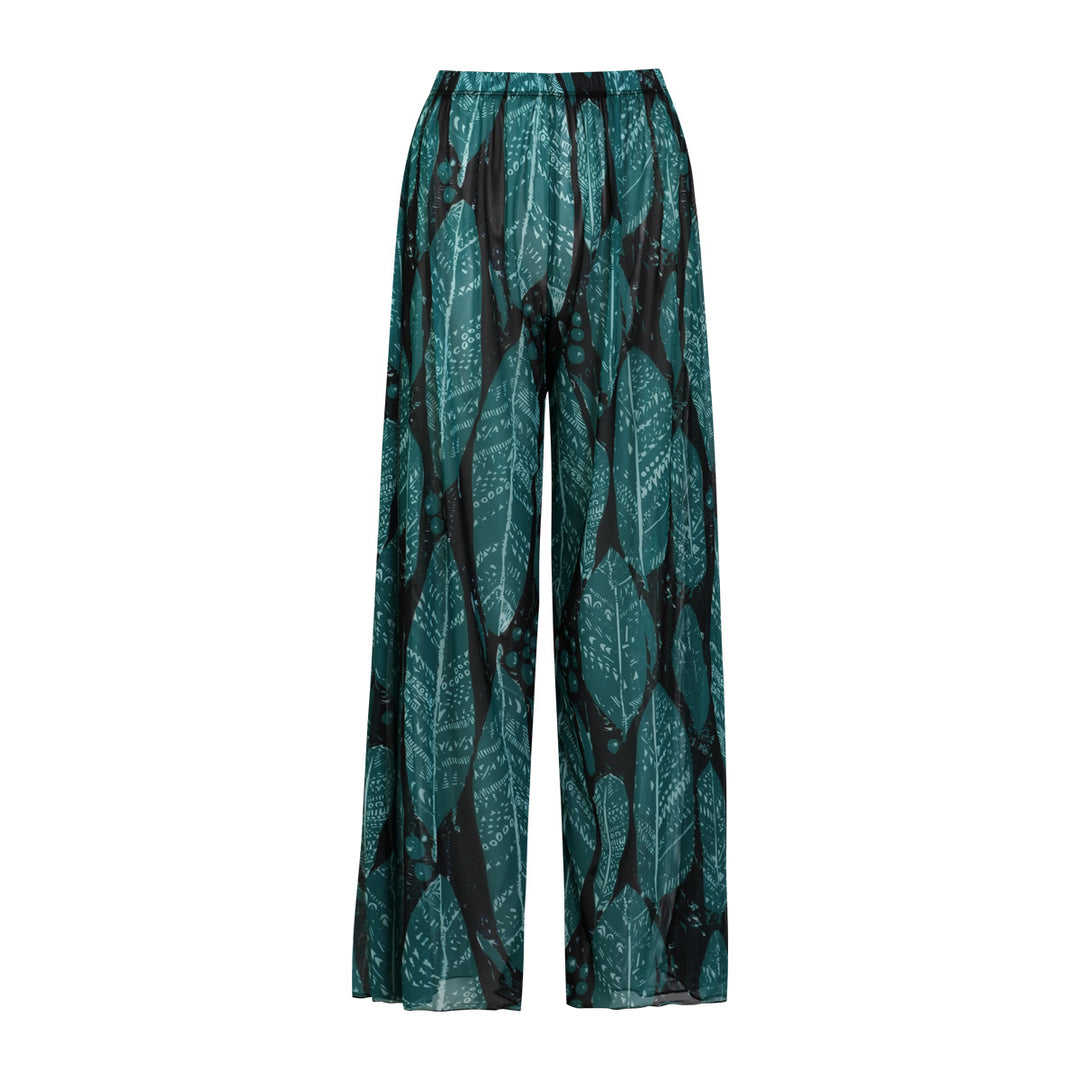 Damen weite Strandhose mit Schlangenmuster R&B
