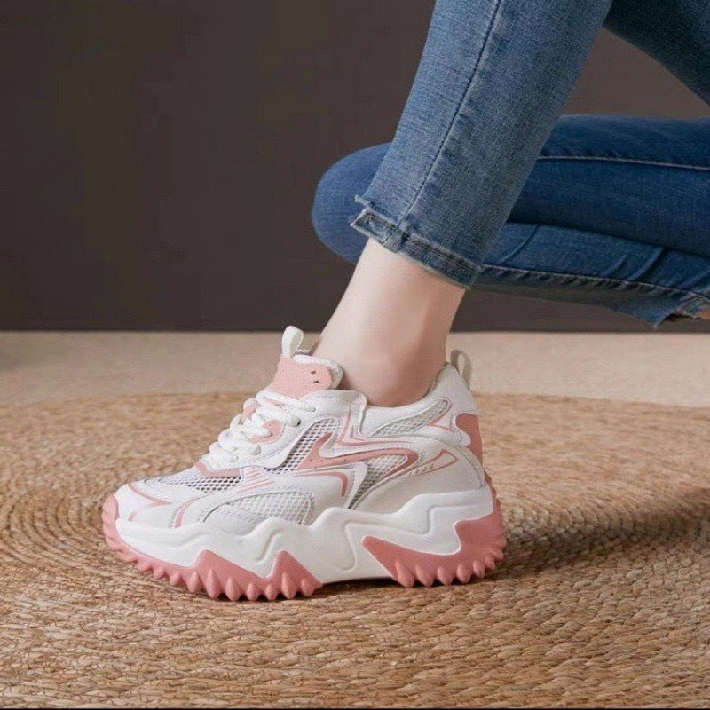 Damen Chunky Sneakers mit luftiger Mesh-Oberfläche und dämpfendem Komfort