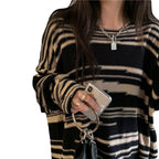 Damen Strickpullover mit elegantem Streifenmuster und lässigem Schnitt R&B