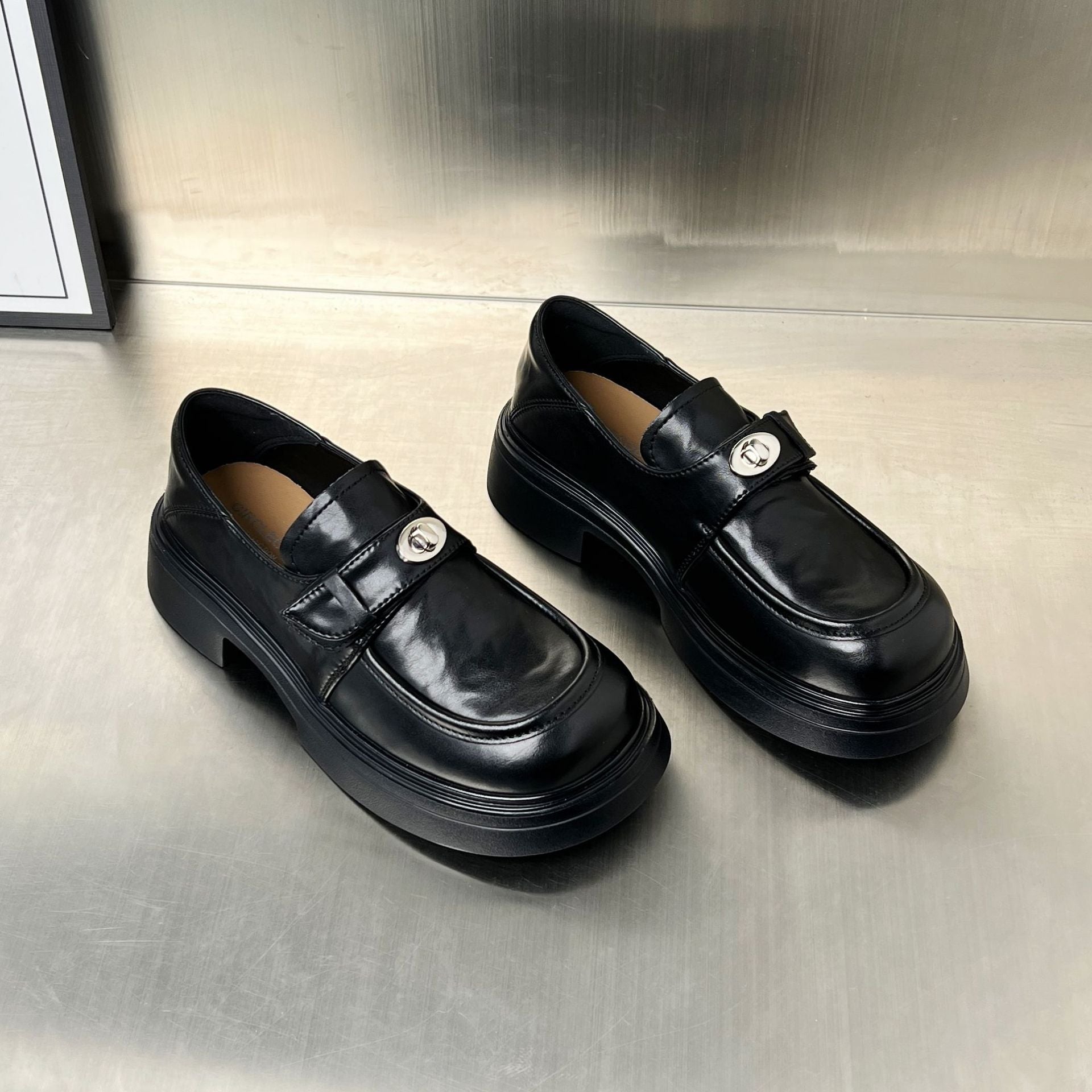 Damen elegante Mokassins mit modischem Schnallenverschluss R&B