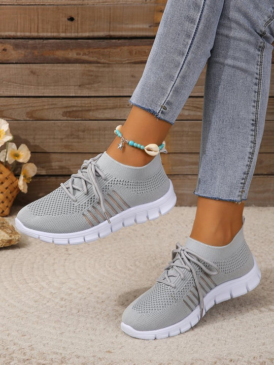 Damen atmungsaktive Sport-Sneaker mit elastischem Schaft R&B